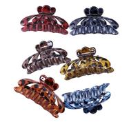 PartyKindom Lot De 6 Pinces à Cheveux Panthère Multicolores, Grip Solide, Taille Moyenne, Accessoires Coiffure Femme Pour Chignons Et Coiffures Élégantes, Usage Quotidien Et Occasions Spéciales