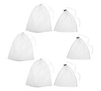 PartyKindom Lot De 6 Sachets Filtrants En Maille Fine : Sachets Filtrants Non Tissés Avec Cordon De Serrage Pour Cafetière Glacée, Thé Chaud Dans Un Bocal Ou Un Pichet Mason