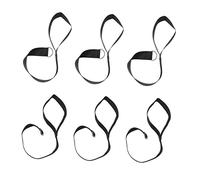 PartyKindom Lot de 6 Sangles de Sécurité pour Poussette Bébé, Dragonne Réglable en Polyester Noir, Bracelet Anti-perte Multifonction pour Poussette et Fauteuil Roulant Extérieur