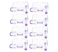 PartyKindom Lot de 8 Mini Valises Transparentes à Dragées Coffrets Présents pour Mariage Fête Saint-Valentin Décorations de Bain Nuptiale et Légères