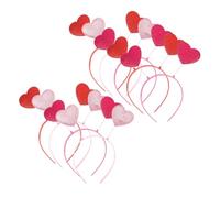 PartyKindom Lot de 9 Serre-têtes à Paillettes en Forme de Cœur Rouge, Rose, Or Rose Pâle, Accessoires pour Cheveux, Bandeaux pour Femmes Adultes, Déguisements, Photos, Saint-valentin, Mariage,
