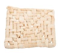 PartyKindom Mâcher pour Perroquet en Fibres de Maïs 15x15 Cm, Tapis de Jeu Stable et Résistant, Décoration Naturelle pour Cage D’Oiseaux, pour Perruches et Canaris