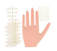 PartyKindom Main de Pratique pour Ongles avec Doigts Flexibles Main Fausse pour Entraînement Manucure pour Techniques de Nail Art et Pratique des Ongles