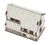 PartyKindom Maison Miniature Bois DIY Beige Modèle Cabane pour Décoration Intérieure Village de Noël Unique à Lemploi pour Adultes et Garçon Fille