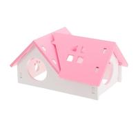 PartyKindom Maison Multifonction d'Inde Cochon et Hamster pour Composite Bois-Plastique en Robuste, Cabane Rose Détente des Petits Animaux