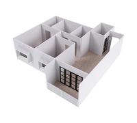 PartyKindom Maquette D'appartement 1:50 en Abs et Acrylique Coupe Transversale Visible, Assemblage DIY Facile pour Projets de Disposition de Pièces et Devoirs
