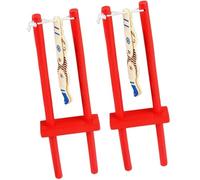 PartyKindom Marionnettes Doigts en Bois Rouges, Jouets pour Garçon et Filles 2 Pièces pour Entraînement Force de Préhension et Coordination des Doigts, Théâtre de Marionnettes