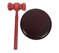 PartyKindom Marteau Juge Bois Massif avec Base Prise Confortable pour Enchères et Tribunaux Outil Portable pour Juges et