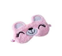 PartyKindom Masque de Sommeil pour Garçon Fille Peluche Masque Occultant Rose pour Yeux Ajustable et Confortable pour Sommeil Réparateur Maison ou Voyage