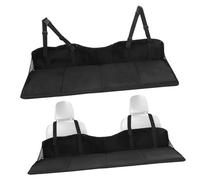 PartyKindom Matelas pour Voiture Banquette Arrière Noir Fond Antidérapant en Flocage, Extension Multifonctionnelle pour Voyage et Road Trips Confortables