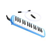PartyKindom Melodica Touches Portable avec Tube Long et Embouchure Courte Instrument de Musique Électronique pour Débutants Design Compact Bleu et Blanc Pratique pour Entraînement Musical