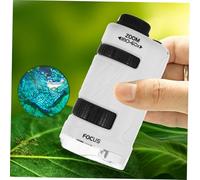 PartyKindom Microscope Portable pour Garçon Fille Ajustable Mini Microscope Manuel avec Zoom Réglable Outil Éducatif pour Exploration Scientifique à École et Extérieur Grossissement Haute