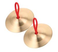 PartyKindom Mini Cymbales à Doigts Cuivre pour Danseurs Garçon Fille Instrument de Percussion Rythmique pour Éveil Musical et Fêtes