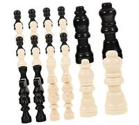 PartyKindom Mini-Échecs en Bois 2 Sets Pièces d'Échecs Compactes pour Garçon et Filles Accessoires de Jeu d'Échecs Remplacement pour Échiquier Jouets Éducatifs pour Les Mathématiques