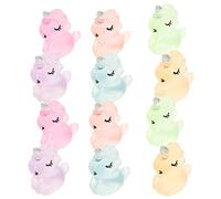 PartyKindom Mini Figurine Licorne Lumineuse Phosphorescente 12 Pcs Décoration De Voiture Résine Animaux Mignons Décoration De Chambre Ornement Créatif