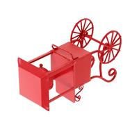 PartyKindom Mini Popcorn Maker Vintage avec Roues Machine à Popcorn Cinéma Miniature pour Décor de et Maison de Poupée Snack Lollipops Réaliste