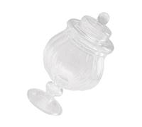 PartyKindom Mini Pot à Bonbons en Verre simulé Mini bidon Vide avec Couvercle dirigé Home Decor bonbonnière Terrarium décoration Petits Pots en Verre conteneurs de Table de Bonbons Un Verre