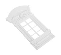 PartyKindom Miniature Dollhouse Window Frame with Roman Columns and Badges European Style Plastic DIY Craft Supplies for Home Decor and Collectors House Accessories for Model Enthusiasts