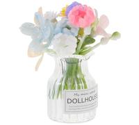 PartyKindom Miniature Flower Vase Glass Ornament for Dollhouse Compact Mini Potted Plant Decoration Lightweight Doll House Scene Accessory for and Mini Garden Layout