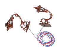 PartyKindom Modèle de Lampe de Jardin Miniature pour Décoration de Mini Maison Taille Compacte Lumineuse et Détails Réalistes pour Bricolage et Décor de Table Lot de 2