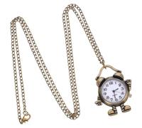 PartyKindom Montre de Poche à Quartz Rétro en Alliage, Montre de Poche à Chaîne Argentée, Cadran Clair, Pendue Facilement, Précision de L'heure, Présent d'anniversaire Fête