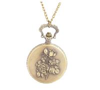 PartyKindom Montre De Poche Vintage à Quartz Rétro Classique en Alliage Cuivre Léger pour Femmes Et Hommes Usage Quotidien Style Collier Pendentif Taille Compacte
