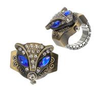 PartyKindom Montres à Bague Élastique Rétro Et Créatives En Lot De 2, Alliage Métal, Montre à Doigt Unisexe, Style Décontracté, Présent Pour Usage Quotidien Et Fêtes, Taille Unique