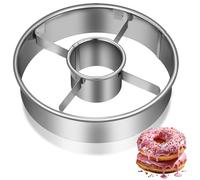 PartyKindom Moule à Beignet Sculpté en Acier Inoxydable, Forme Ronde Créative, Facile à Démouler, pour Pâtisserie et Fournitures Cuisine