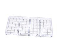 PartyKindom Moule Chocolat Transparent Rigide Plastique Multi Cavités pour Barres et Bonbons et Facile à Nettoyer pour Pâtisserie