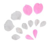 PartyKindom Moule en Silicone à Fleurs pour Époxy 6 Pièces Moule à Pétales de Fleurs DIY pour Décoration Gâteau, Ornements et Loisirs Créatifs, Format Petit, Facile à Nettoyer Style Aléatoire