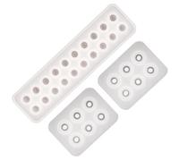 PartyKindom Moule en Silicone Blanc 3 Pièces pour Pendentifs Sphériques Diy, Pratique et Facile à Laver, pour Création de Bijoux en Résine Époxy la Maison
