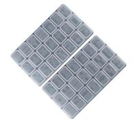 PartyKindom Moule en Silicone Blanc pour Époxy Solide 2pcs, Résistant la Déformation L'usure, pour DIY Création de Cristaux Mahjong