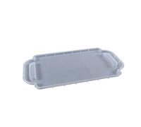 PartyKindom Moule Silicone Résine Époxy pour Plateau DIY avec Double Poignée Support Tasse et Fruits Antiadhésif et Réutilisable Transparent et Facile à Nettoyer