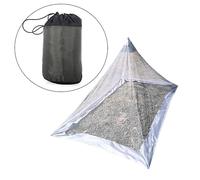 PartyKindom Moustiquaire Portable pour Tente Camping Randonnée Intérieur Extérieur Triangulaire Gris Clair