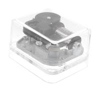 PartyKindom Mouvement de Boîte à Musique Transparent 1 Pièce Mini Mécanisme de Remontage Automatique Acrylique Solide Facile à Installer pour Bricolage et Décoration