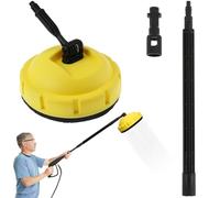 PartyKindom Nettoyeur Haute Pression Rotatif pour Voiture et Surfaces Plates avec Long Manche Ergonomique pour Garage Terrasse et Murs