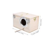 PartyKindom Nichoir Bois Naturel pour Perruches Et Perroquets Petits Oiseaux Élégant Et Pratique Compatible avec Calopsittes Amour Mandarins Facile à Nettoyer Et Installer