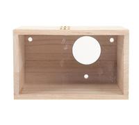 PartyKindom Nichoir Bois Naturel pour Perruches Maison Élevage Respirante et Confortable Nid Transparent Adapté Jardin Cour Animalerie Habitat Sécurisé pour Perroquets