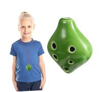 PartyKindom Ocarina Céramique Mini Forme de Fraise Instrument Débutant Do Alto avec Lanière Clair et Mélodieux Design Pendentif Unique pour Adultes