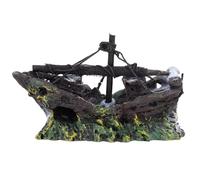 PartyKindom Ornement pour Aquarium en Résine D'épave de Bateau Pirate, Décoration Unique Sûre pour Plantes et Poissons, pour Décoration de Bureau ou Aquarium
