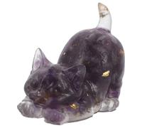 PartyKindom Ornements de Chat en Cristal D'améthyste : 1. Figurine de Chat de 2,5 cm (97 Pouces), pour Les Amatrices de Cristaux, Mini Statuette en Pierre Mignonne pour La Maison.