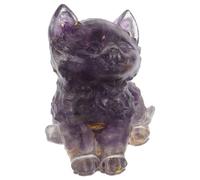 PartyKindom Ornements de Chat en Cristal D'améthyste : 1. Figurine de Chat de 2,5 cm (97 Pouces), pour Les Amatrices de Cristaux, Mini Statuette en Pierre Mignonne pour La Maison.