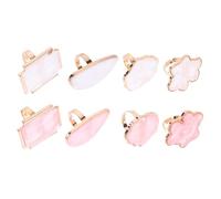 PartyKindom Palette de Mélange pour Nail Art 8 Pièces Forme Anneau Imitation Coquillage Taille Moyenne pour Passionnées et Professionnelles Manucure Fêtes Domicile