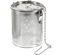 PartyKindom Panier à Saumure en Acier Inoxydable 14 X 16 Cm, Passoire à Épices à Mailles Fines pour Soupe et Cuisson, Filtre à Saumure Pratique Cuisine, Infuseur Réutilisable Chaîne Longue