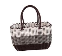 PartyKindom Panier de Rangement Tressé avec Poignée Style et Portable Organisateur pour Salle de Bain Fruits Linge et Pique