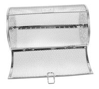 PartyKindom Panier de Rôtisserie en Acier Inoxydable 360° pour Four et Friteuse à Air, Cage Tournante Porte, Accessoire Cuisson Poulet Rôti et Grill Légumes Barbecue