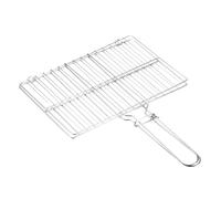 PartyKindom Panier Grillades Acier Inoxydable Épais avec Poignée Filet Barbecue Antiadhérent pour Poisson et Légumes Accessoire Pratique pour Camping et Barbecue Plein Air