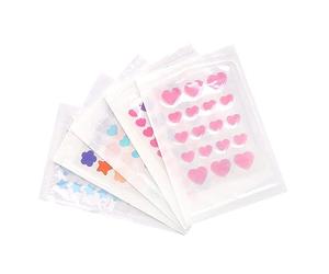 PartyKindom Patch Hydrocolloïde pour Acrochordons et Boutons, 5 Feuilles Différentes Formes, Bain, Ne Tombe Pas Facilement