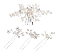 PartyKindom Peigne Décoratif pour Cheveux de Mariée Accessoires de Coiffure pour Femmes Pince à Cheveux Strass Épingles à Fleuries Accessoires de Demoiselle Honneur