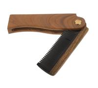 PartyKindom Peigne En Bois Et Corne De Bœuf Pliable Compact Petit Pour Hommes Entretien Barbe Moustache Voyage Portable Naturel